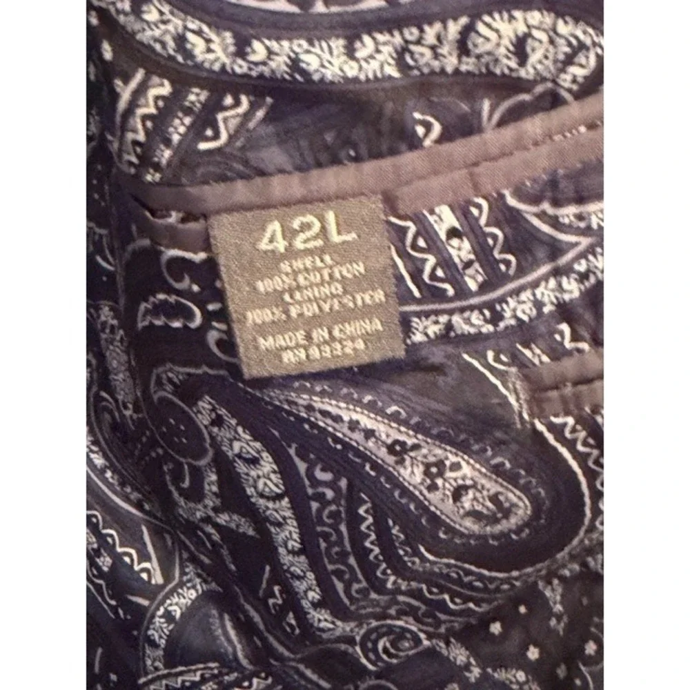 Madison Modern Fit Navy Blue Velvet Blazer Sport Coat Jacket Men Size 42L - Picture 6 of 7